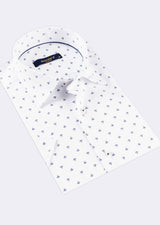 White - Burgundy Short Sleeve Shirt