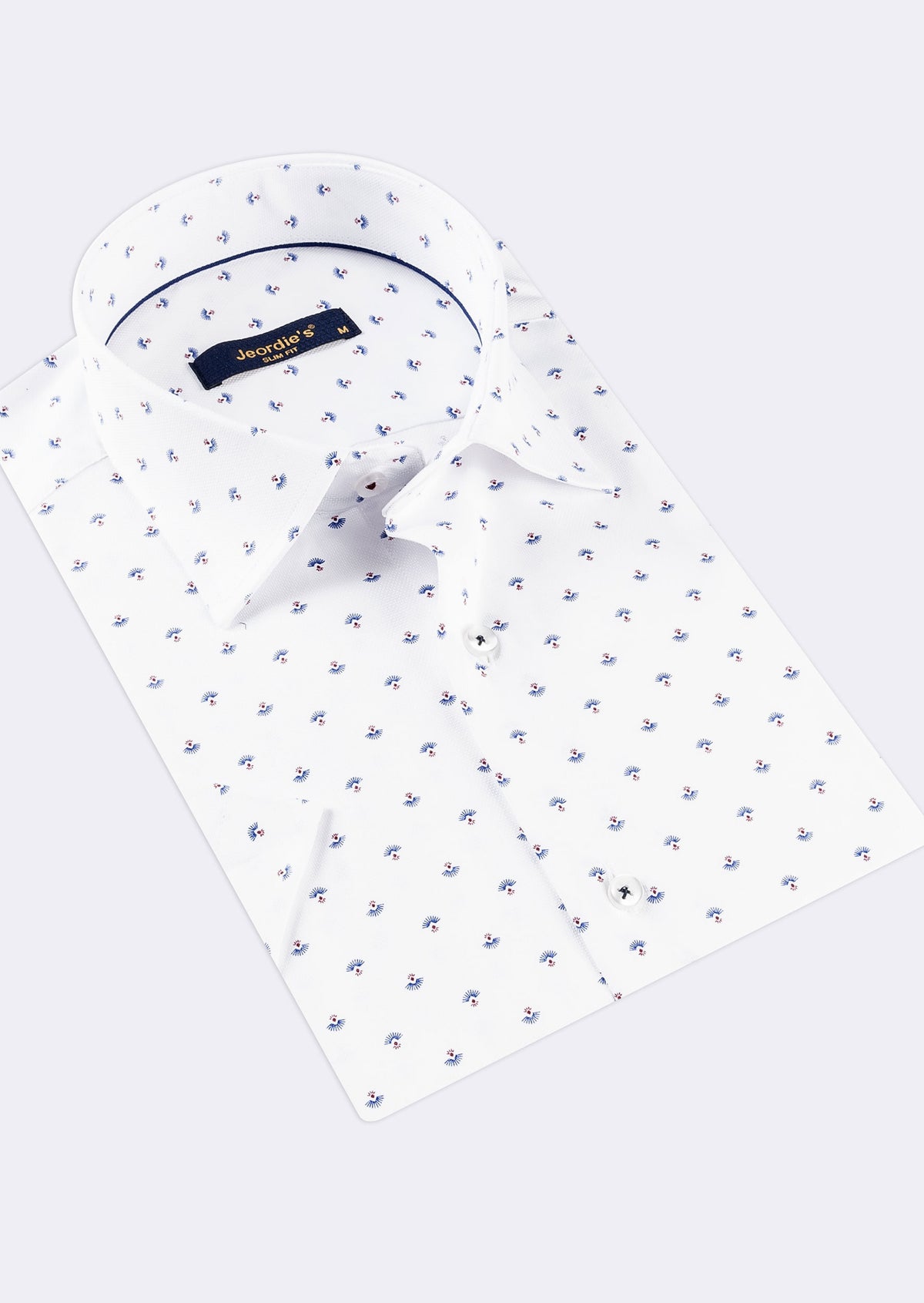 White - Burgundy Short Sleeve Shirt