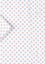 White - Burgundy Short Sleeve Shirt
