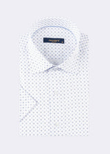 White - Navy Short Sleeve Shirt