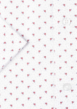White - Burgundy Short Sleeve Shirt