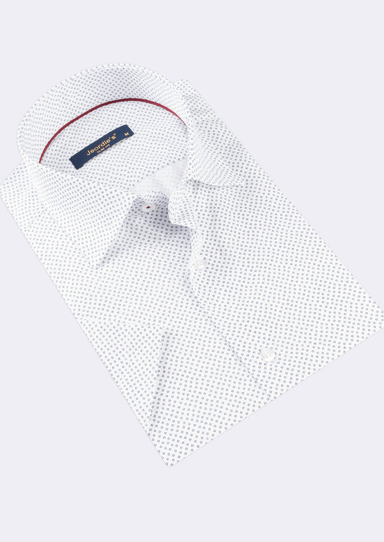 White - Navy Short Sleeve Shirt