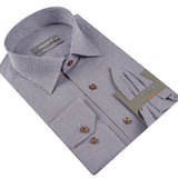 Brown - Blue Cotton Shirt