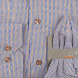 Brown - Blue Cotton Shirt