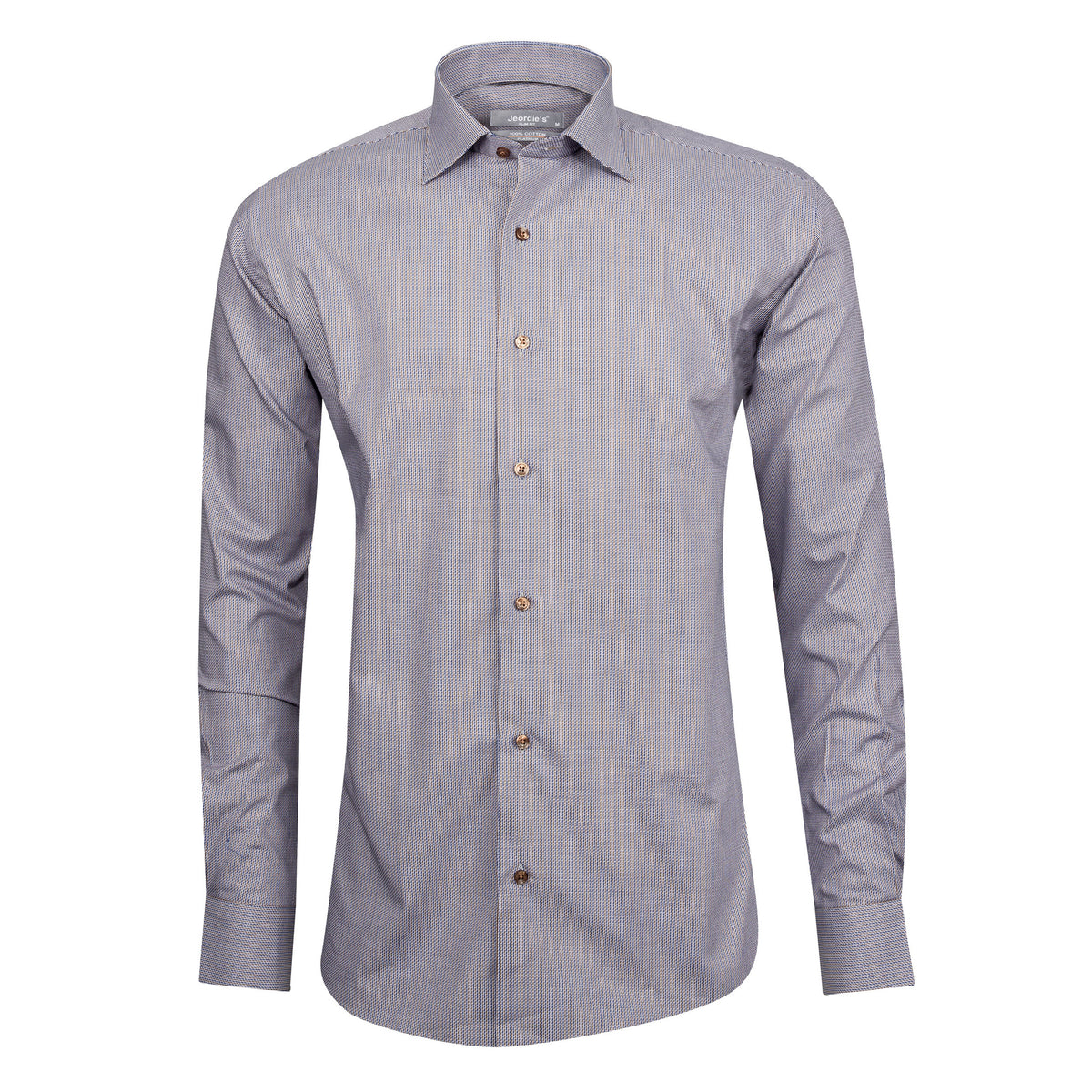 Brown - Blue Cotton Shirt