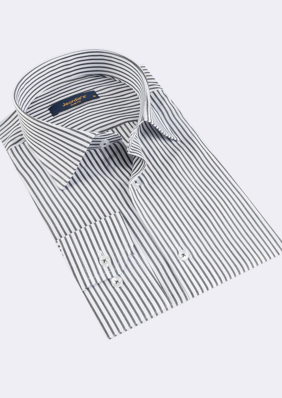 Black - White Long Sleeve Shirt