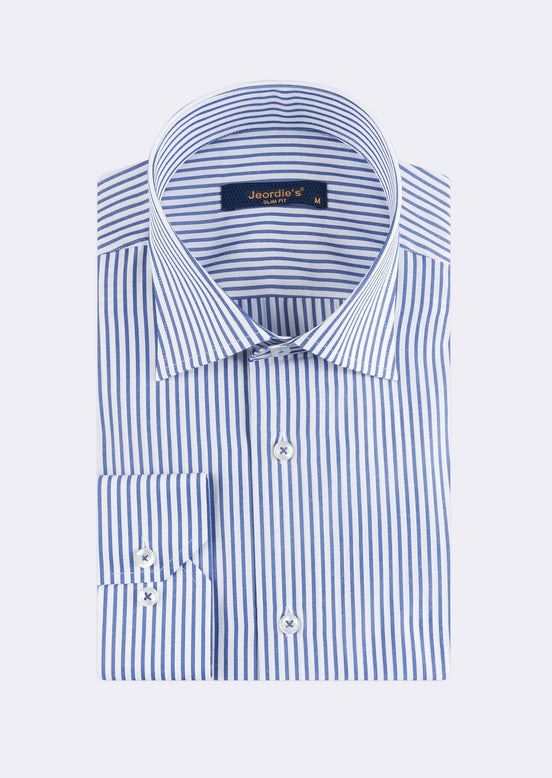 Sax Blue - White Long Sleeve Shirt