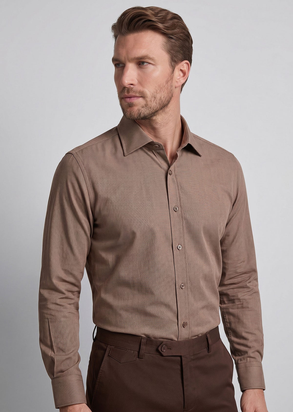 Brown Plain Shirt