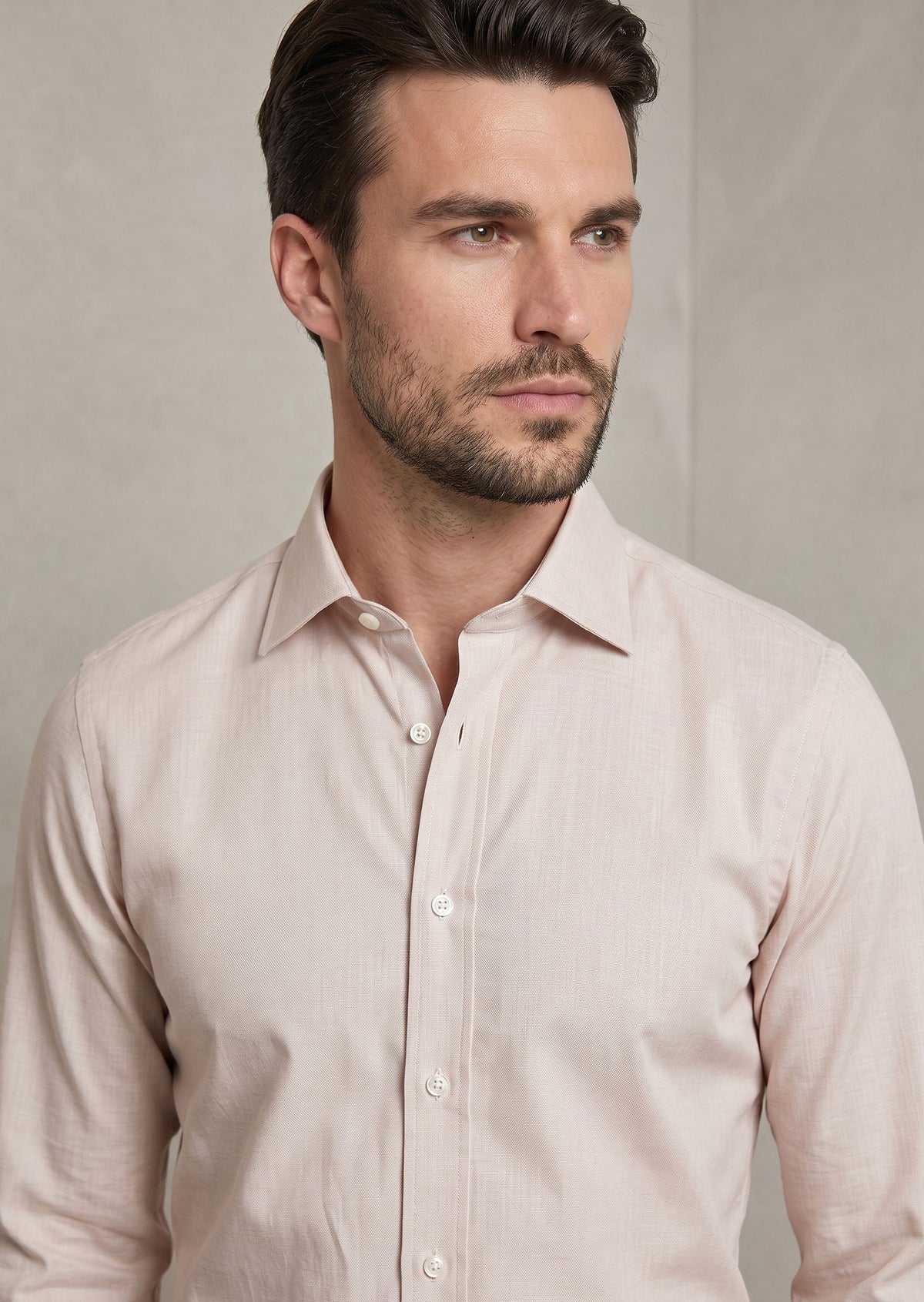 Beige Plain Shirt