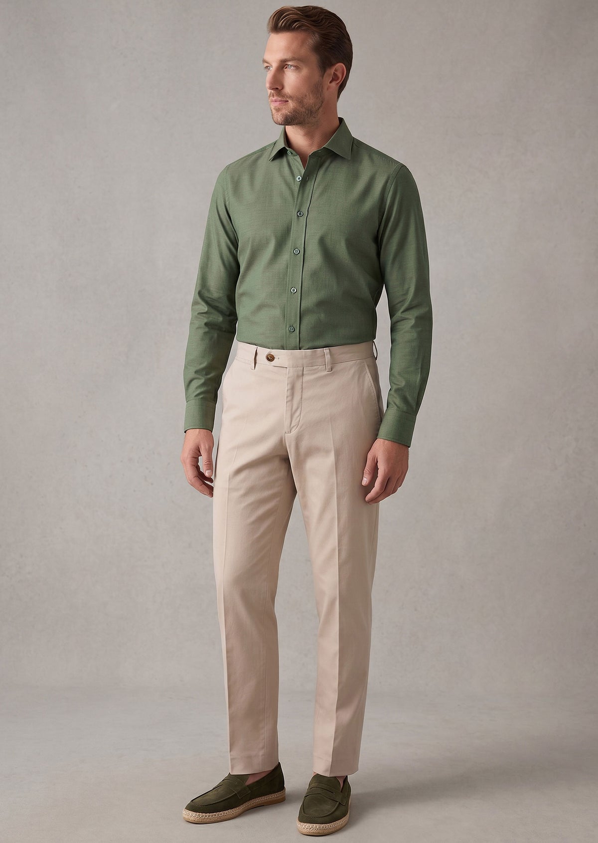 Green Plain Shirt