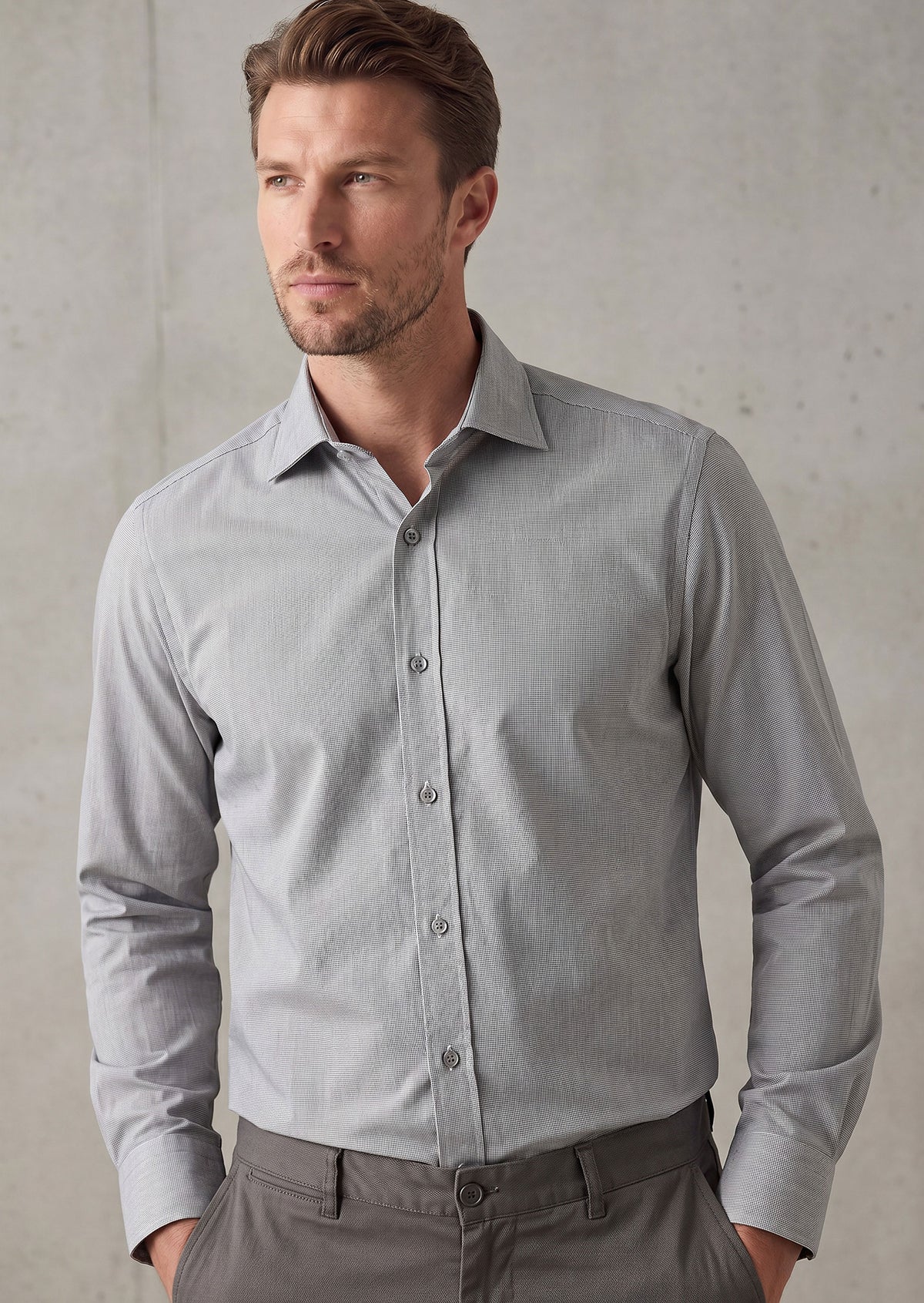 Grey Plain Shirt
