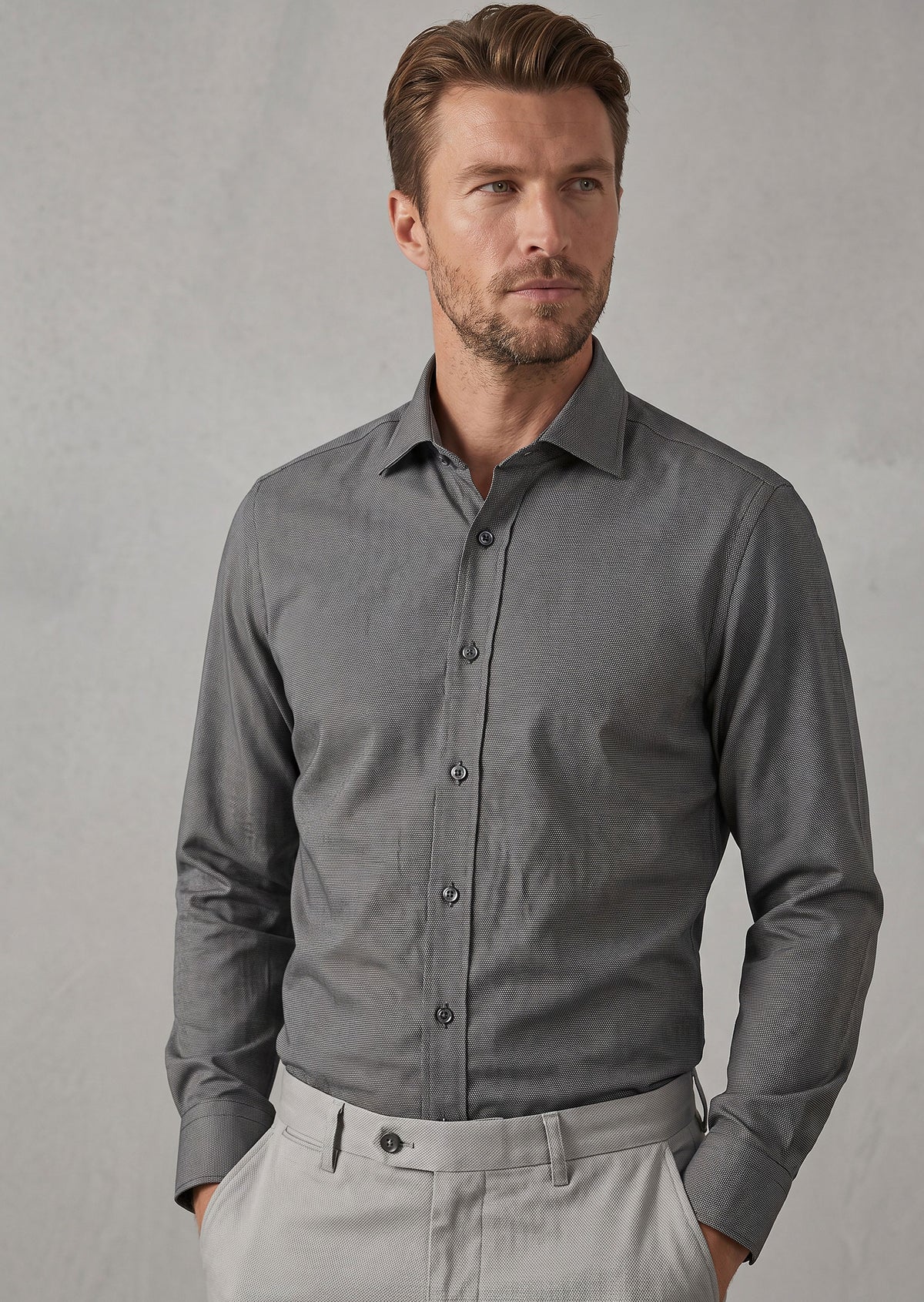 Charcoal Plain Shirt