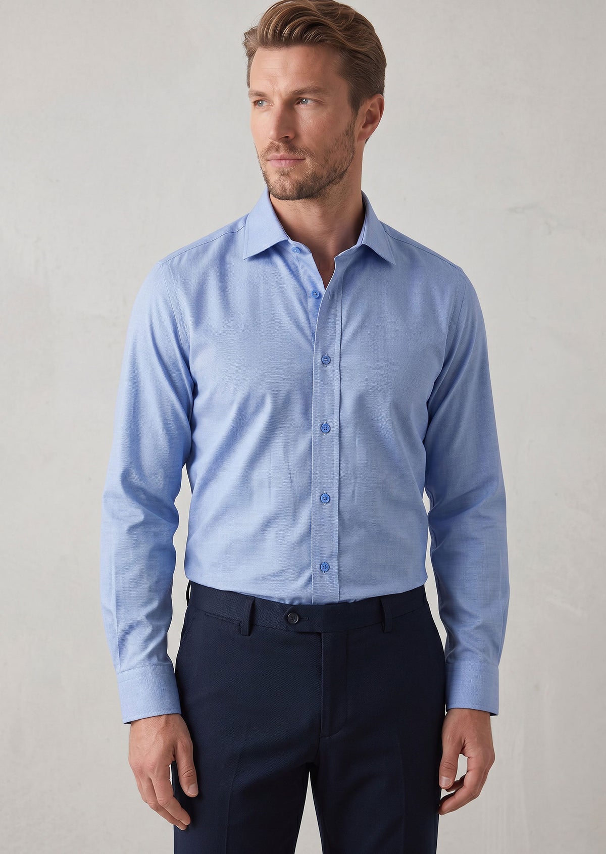 Dark Blue Plain Shirt