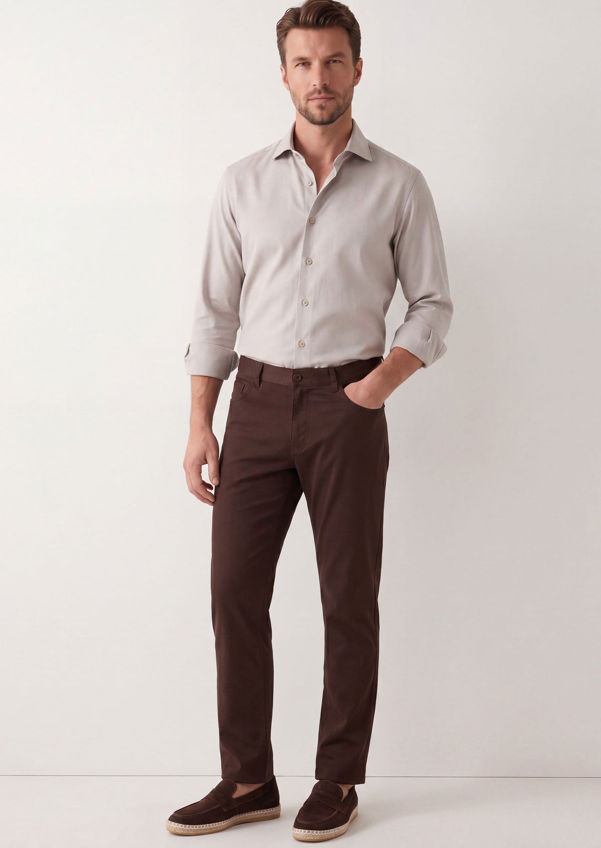 Grey Plain Shirt