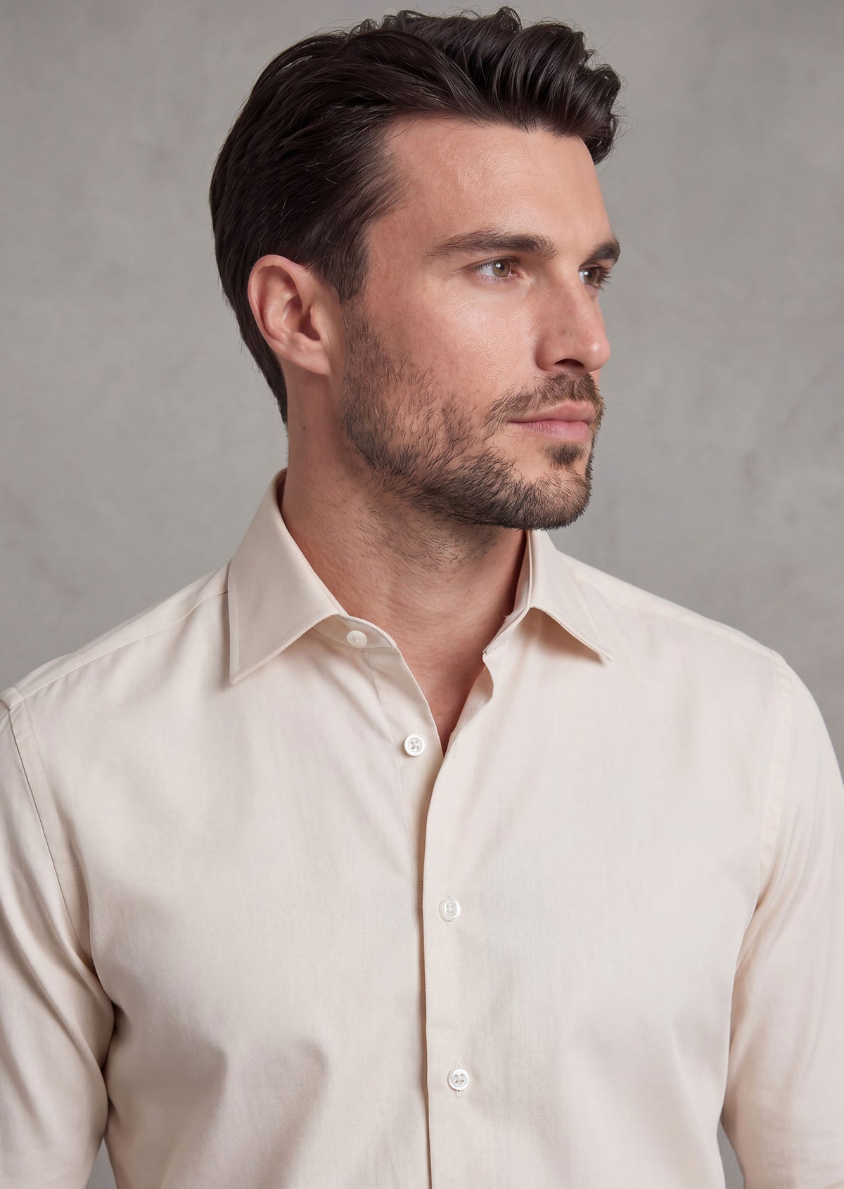 Beige Plain Shirt