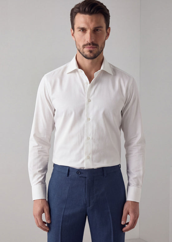 Cream Plain Shirt