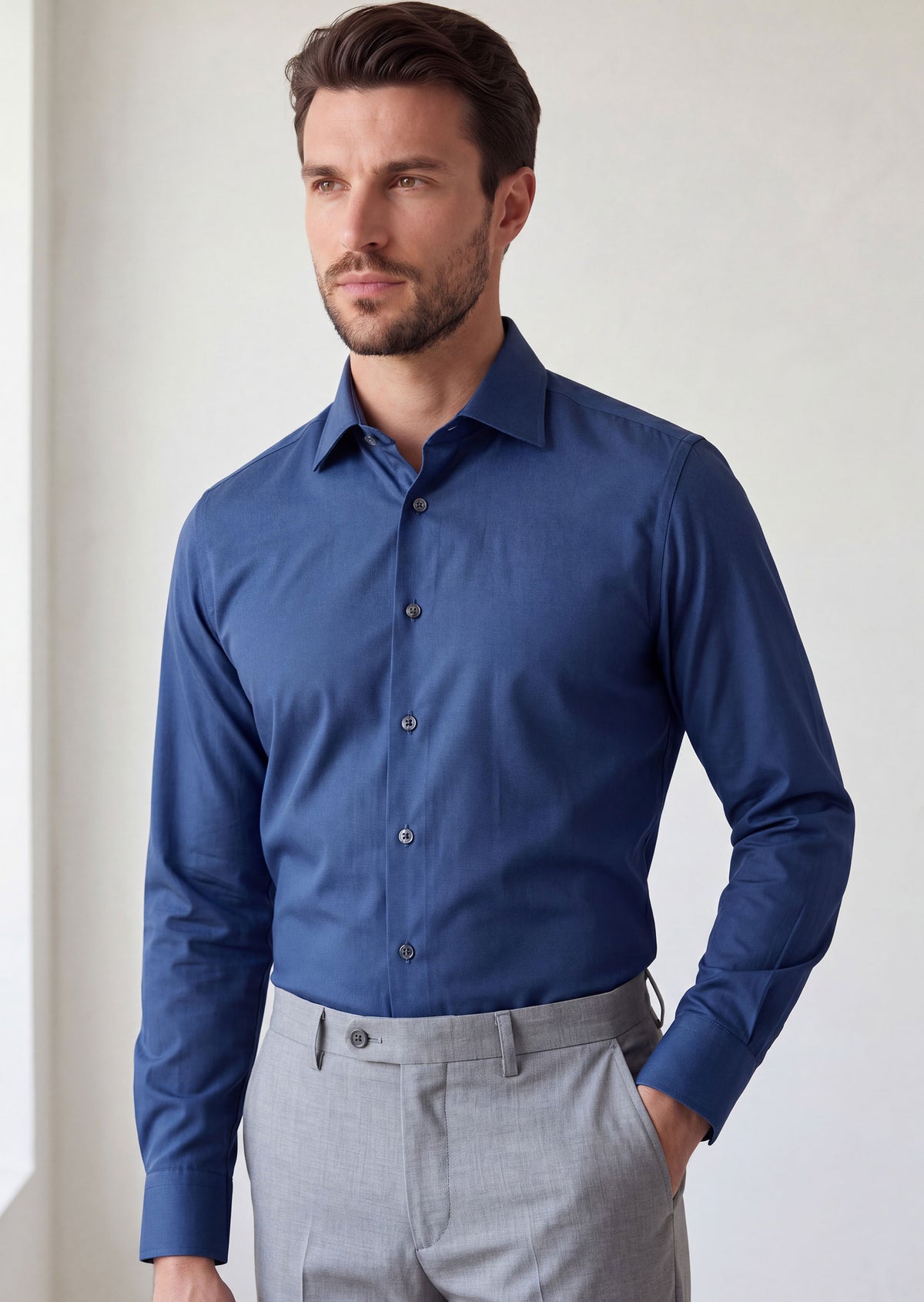 Light Navy Long Sleeve Shirt