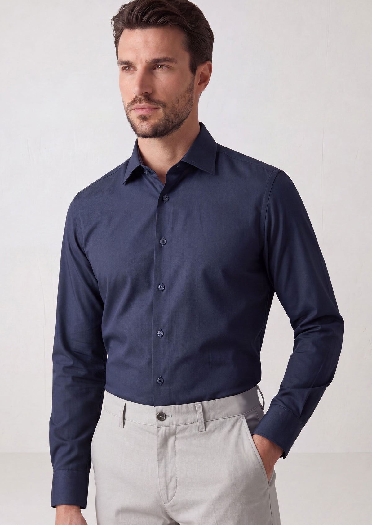 Dark Navy Long Sleeve Shirt