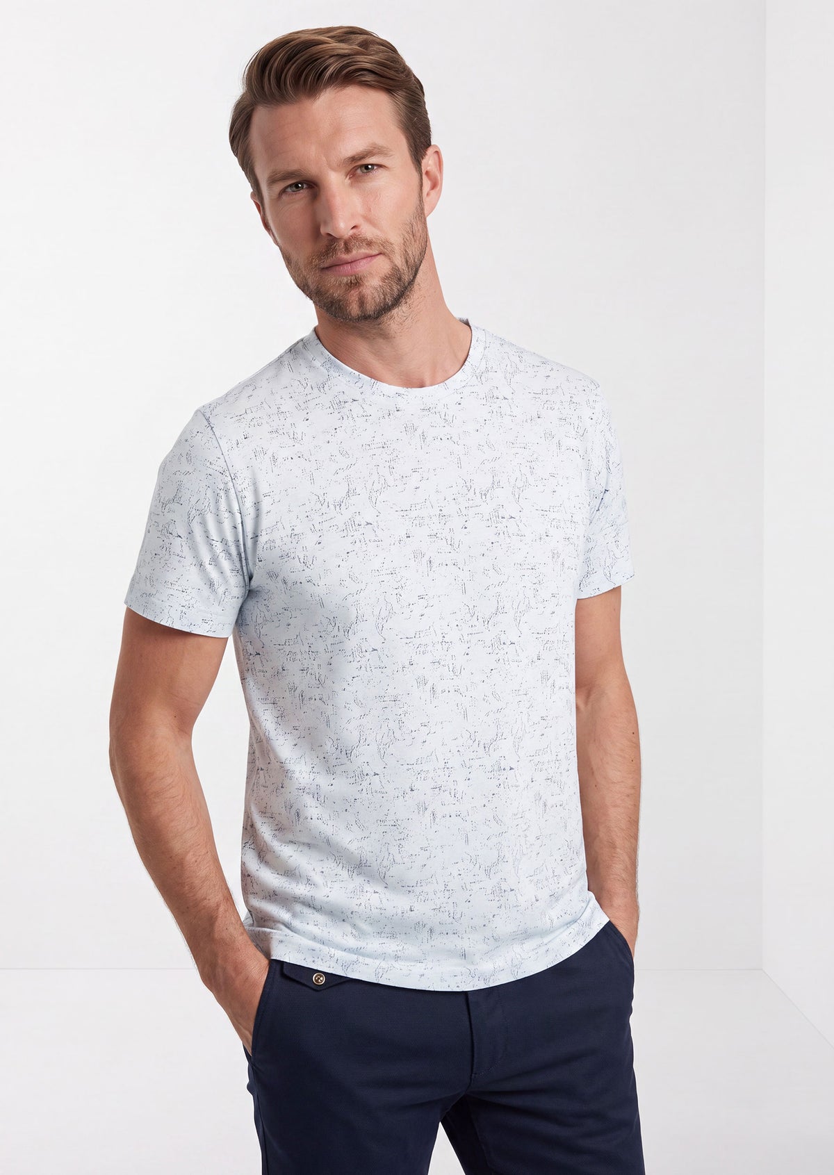 Light Blue Crew Neck T-shirt