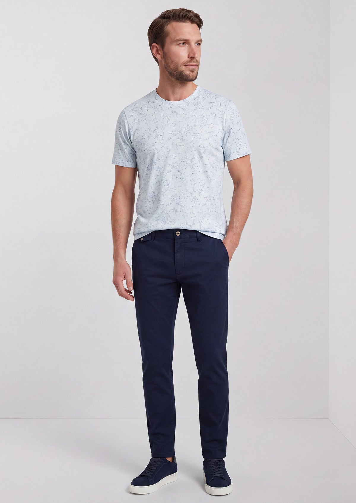 Light Blue Crew Neck T-shirt