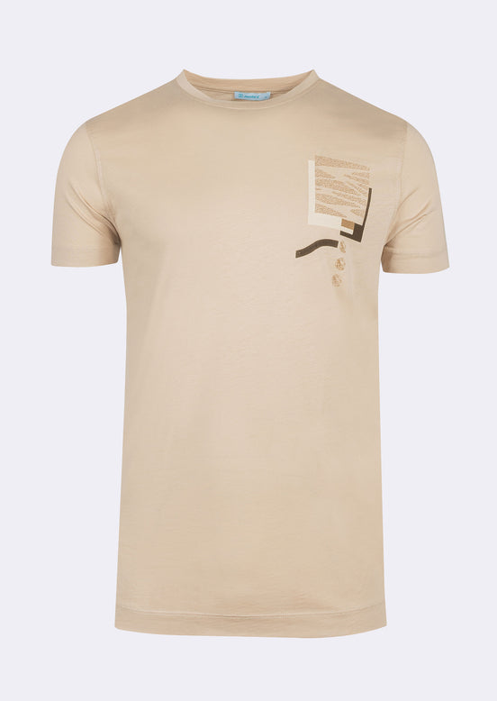 Beige Crew Neck T-shirt