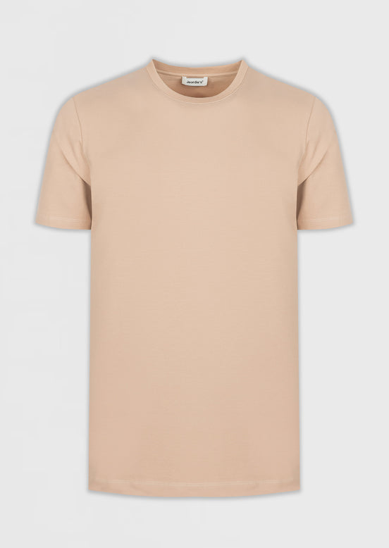 Beige Crew Neck T-shirt