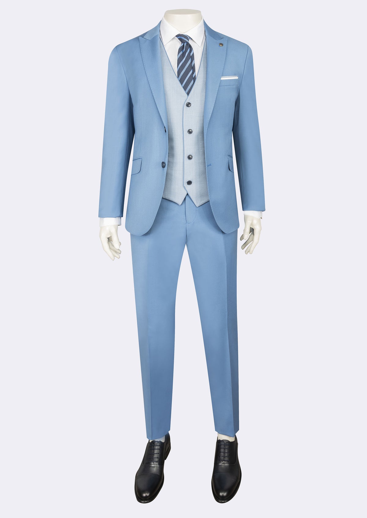 Light Blue Three-Piece Suit