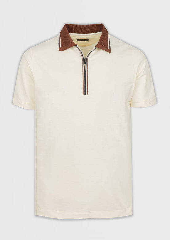Cream Polo T-Shirt