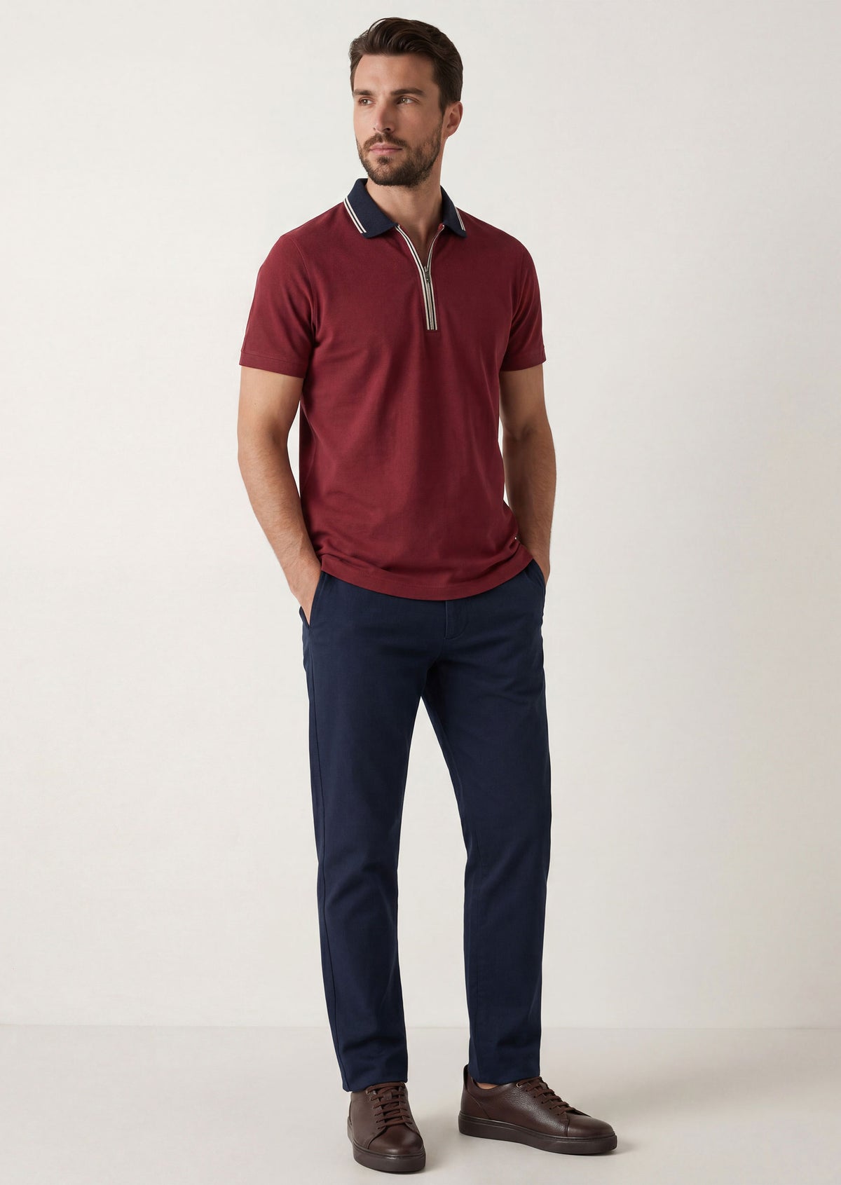 Burgundy Polo T-Shirt