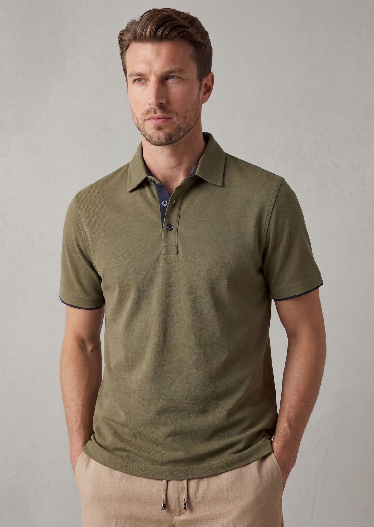 Khaki Polo T-Shirt