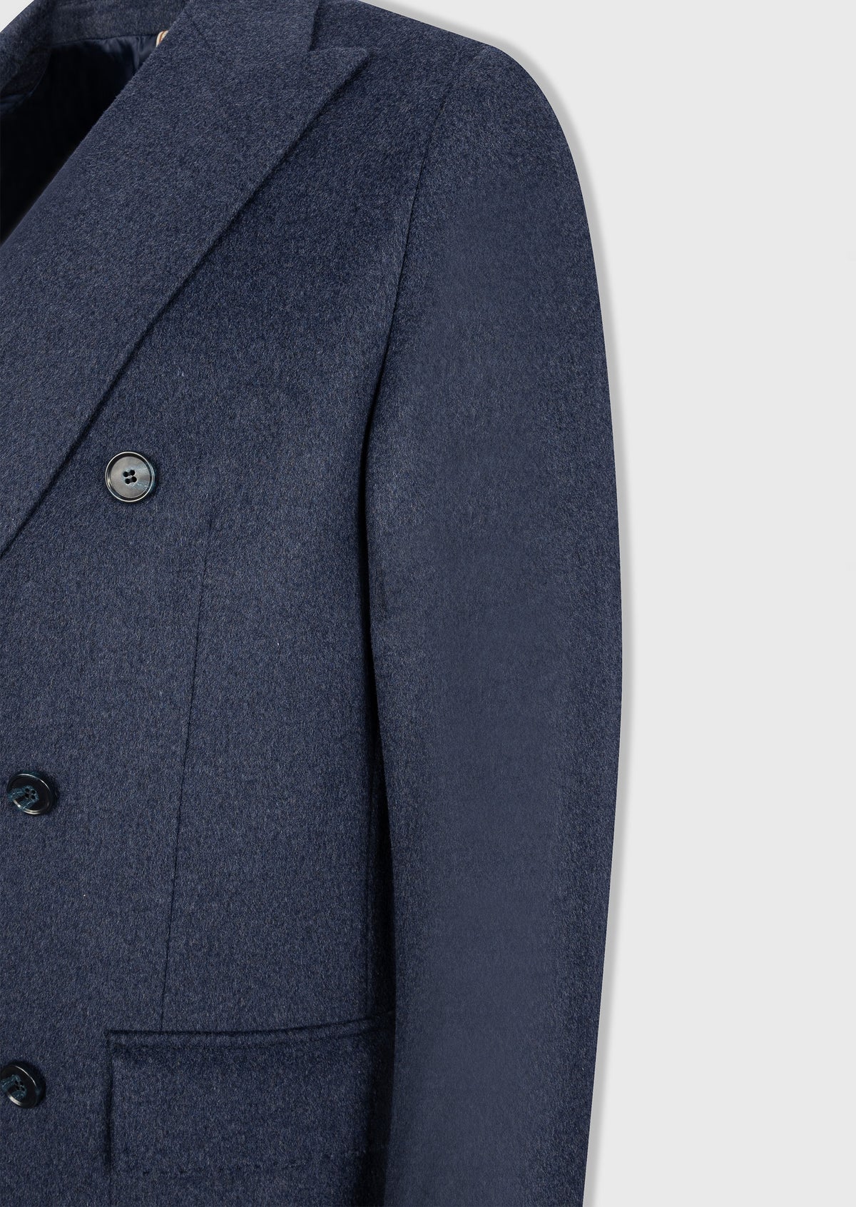 Light Navy Wool Coat
