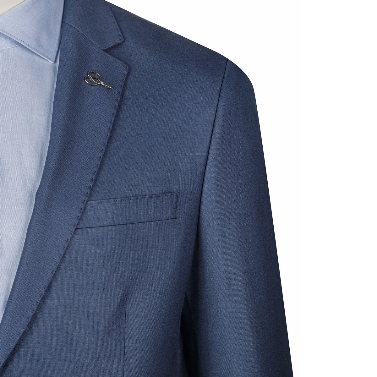 Light Navy Wool Suit