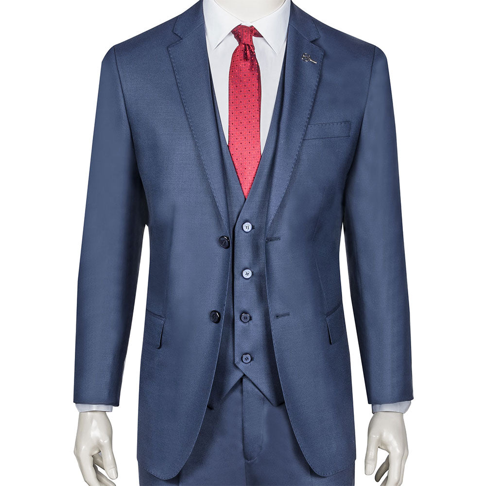 Light Navy Wool Suit