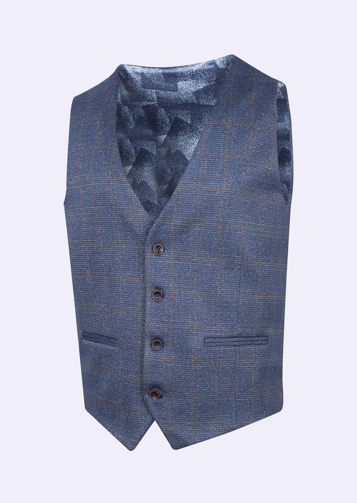 Navy - Tan Waistcoat