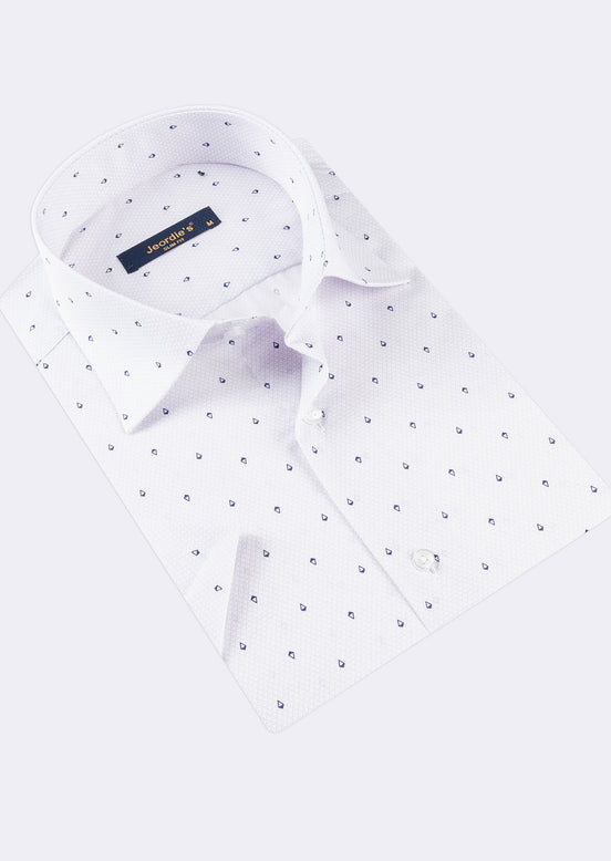 Lilac - Navy Short Sleeve Shirt