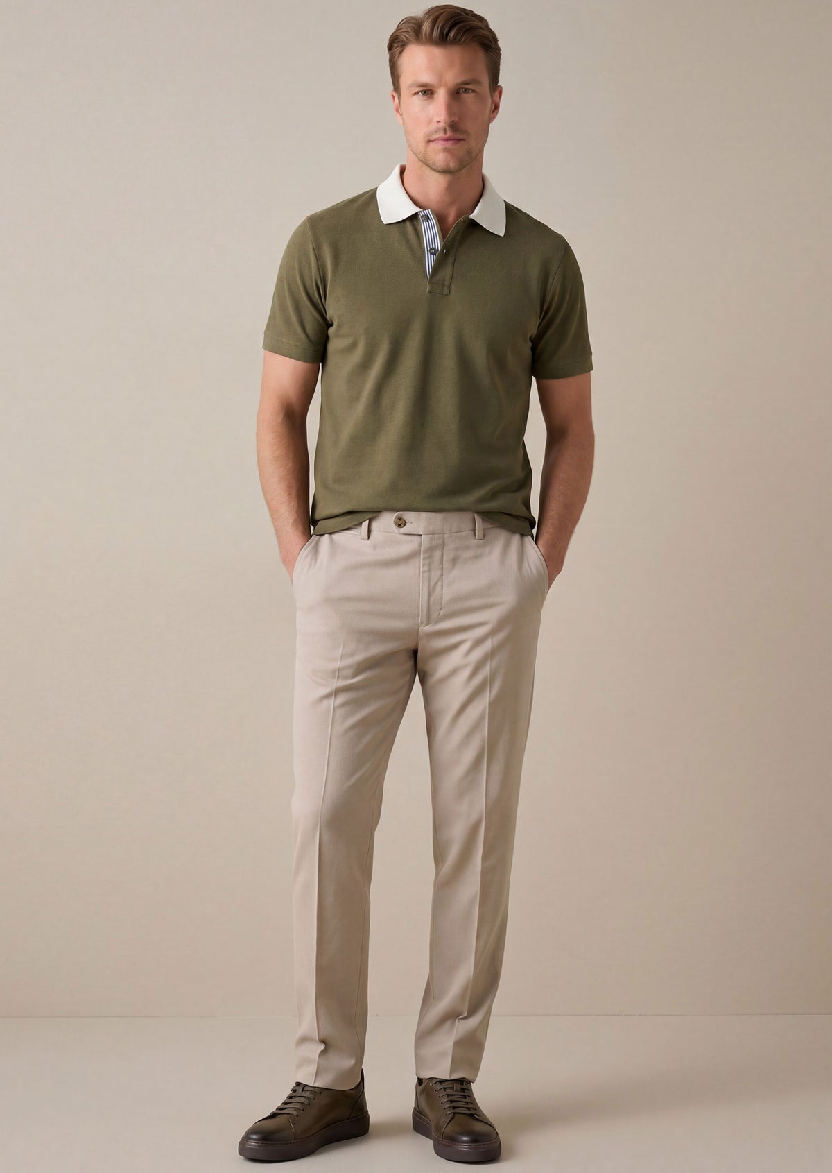 Khaki Polo T-Shirt