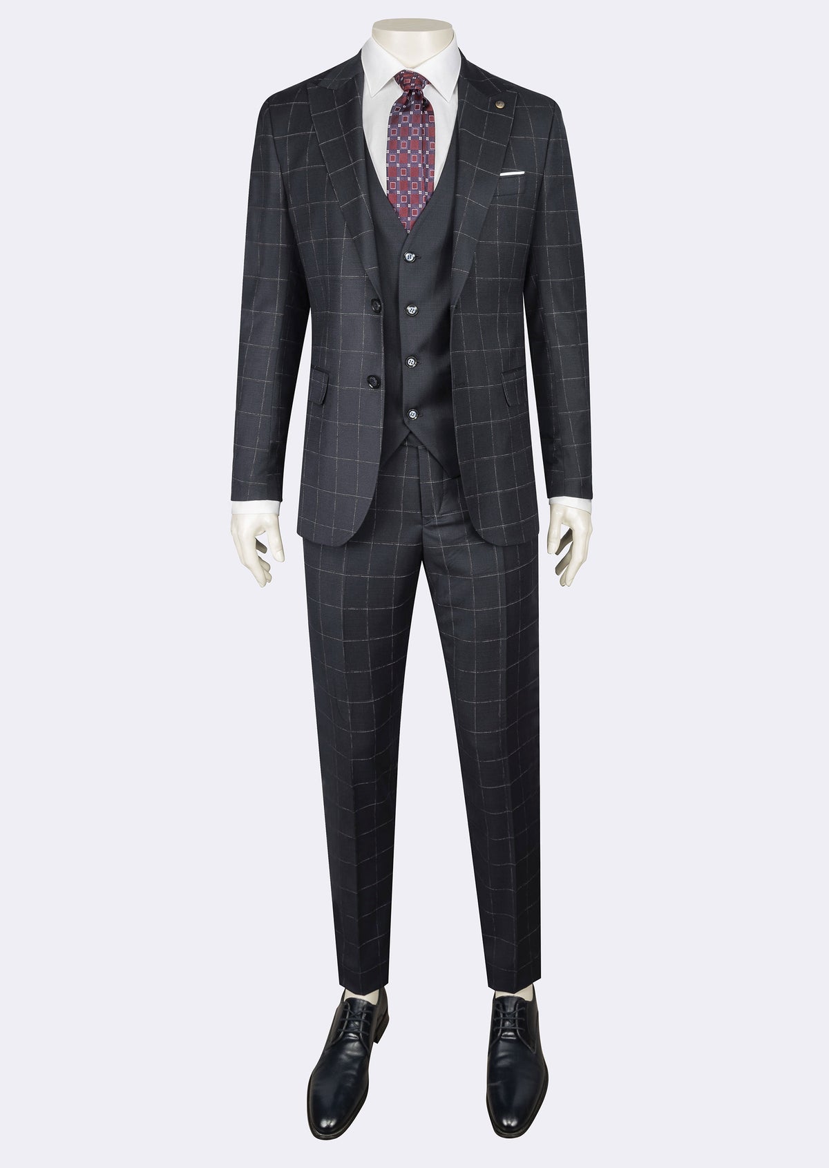Dark Navy Three-Piece Suit