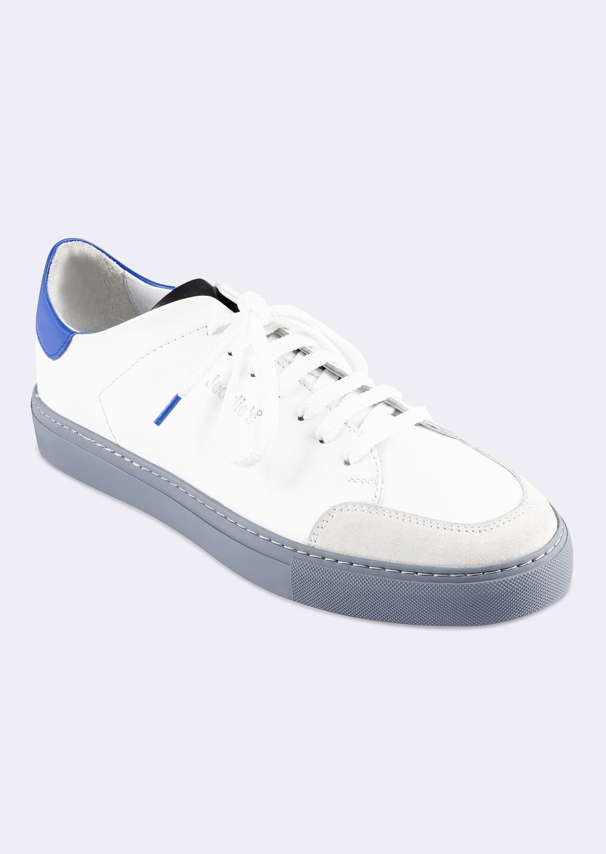 White - Sax Blue Trainers