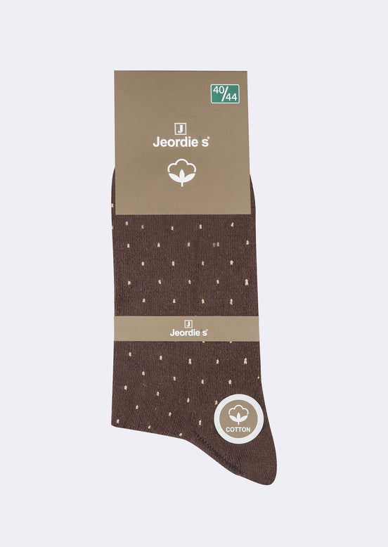 Brown - Beige Cotton Sock