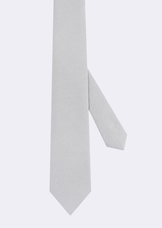 Light Grey Patterned Tie