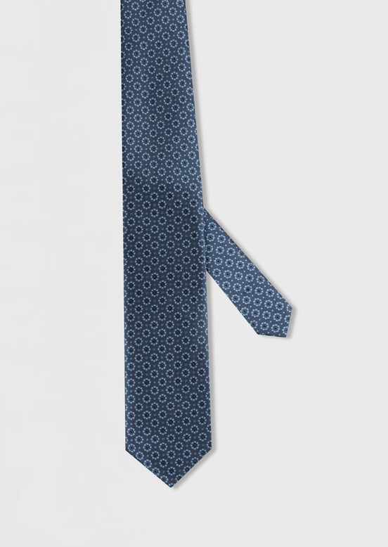 Navy Patterned Tie