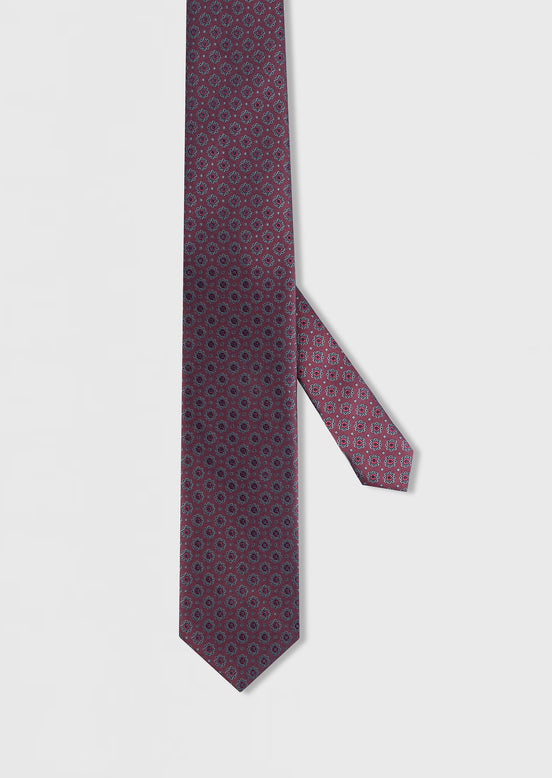 Dark Burgundy Patterned Tie
