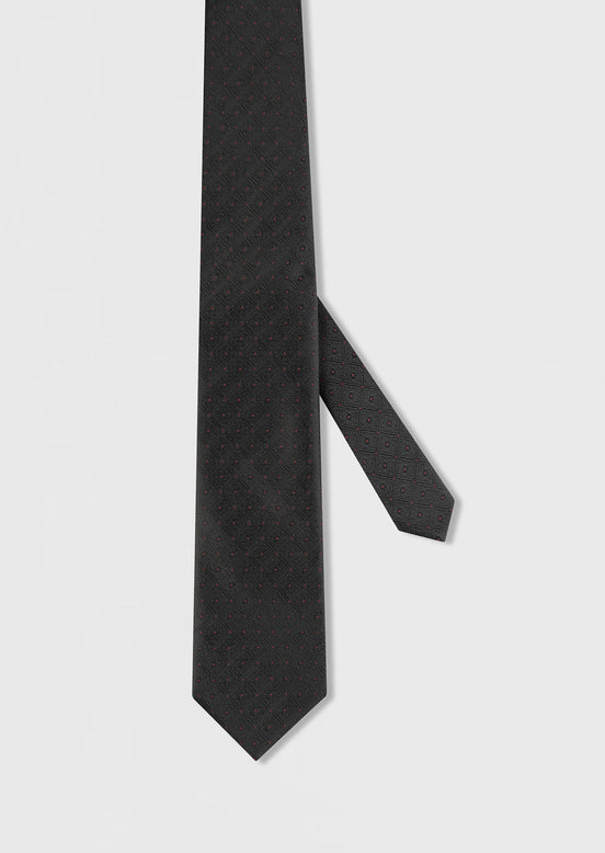 Black Patterned Tie