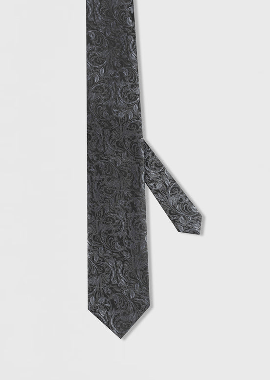 Grey Patterned Tie