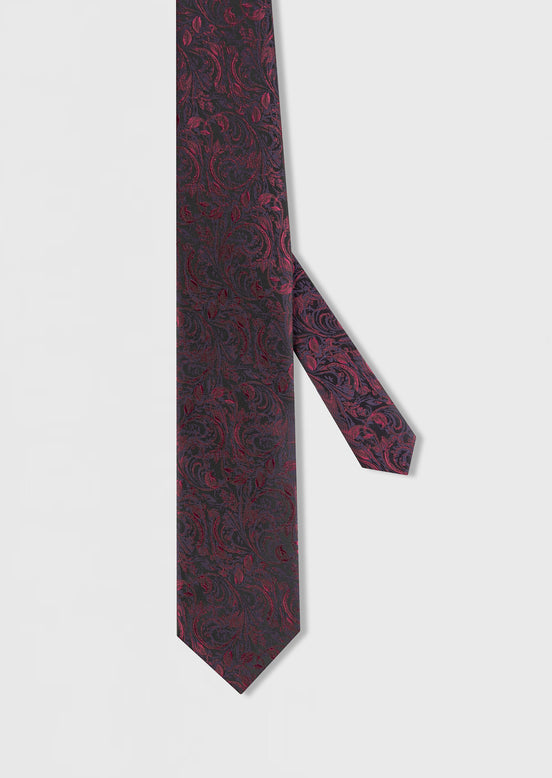 Burgundy Patterned Tie