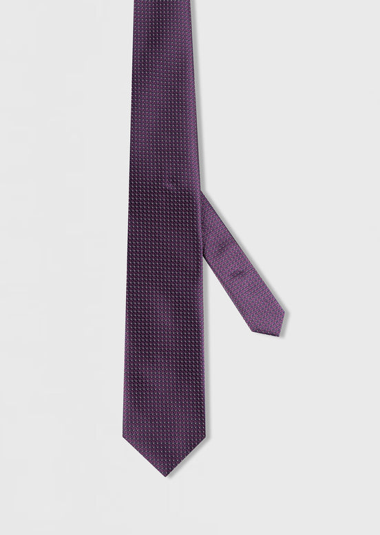 Dark Burgundy Patterned Tie